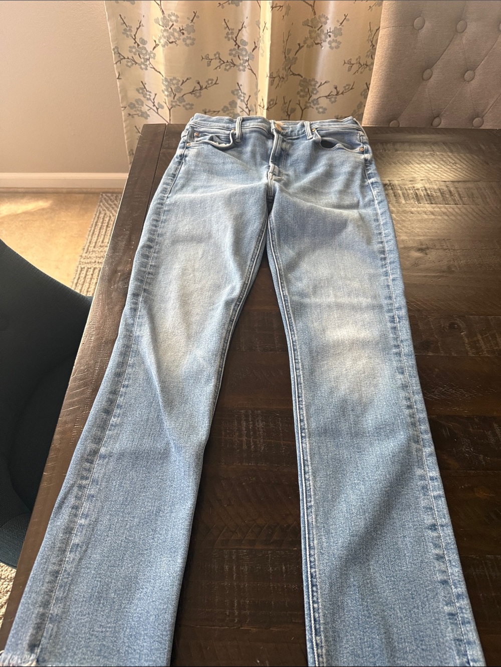 MOTHER Light Blue Women’s Straight-Leg Jeans